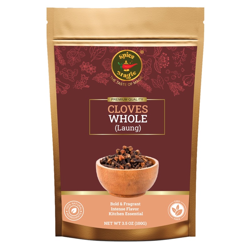 Whole Cloves – Premium Quality, Fresh & Aromatic, Non-Gmo, Perfect For Cooking, Baking, And Beverages (3.5 Oz) From Spice Magic