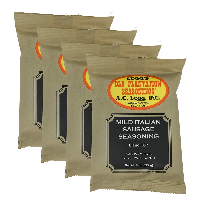 A.C. Legg’S – Mild Italian Sausage Seasoning, 4 Packs – 8 Ounce Each