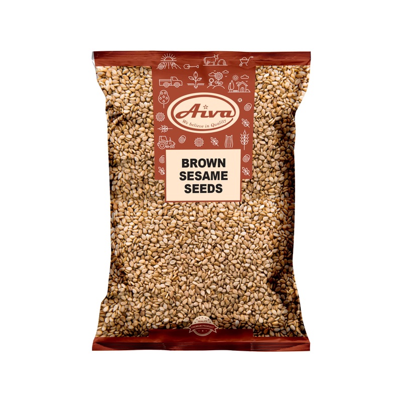 Aiva Sesame Seeds Brown (5 Lb) – Whole Unhulled Seeds For Cooking, Baking, And Garnishing