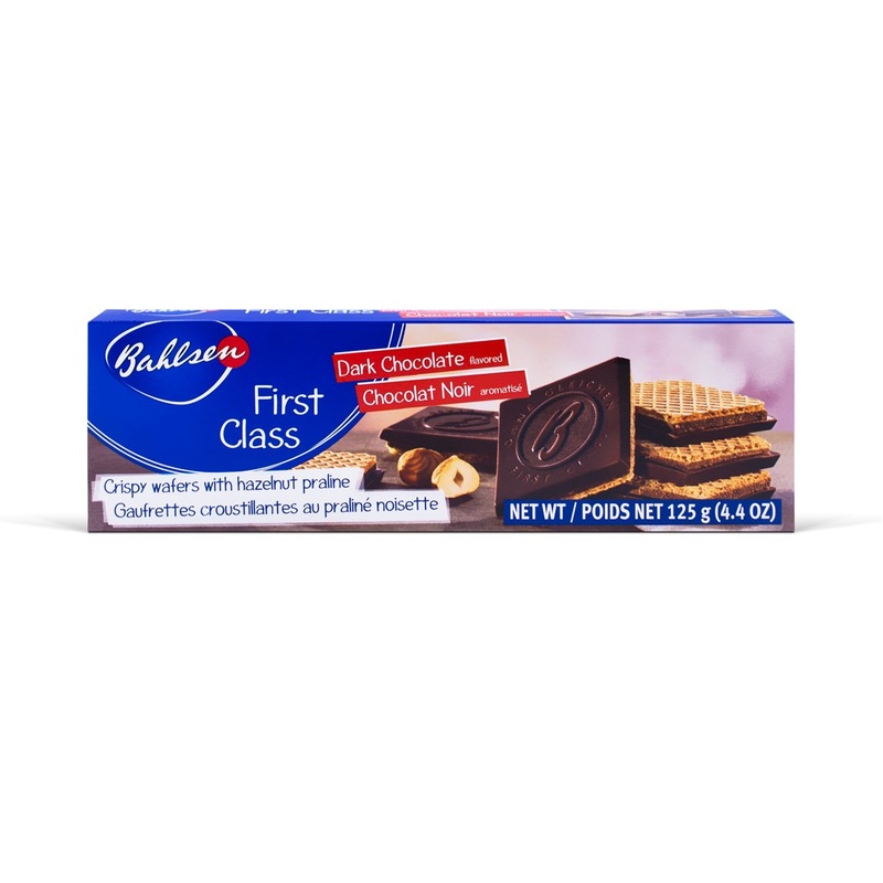 Bahlsen First Class Dark Cookies (1 Box) – Hazelnut Wafers Covered In Rich Dark European Chocolate – 4.4 Oz Box