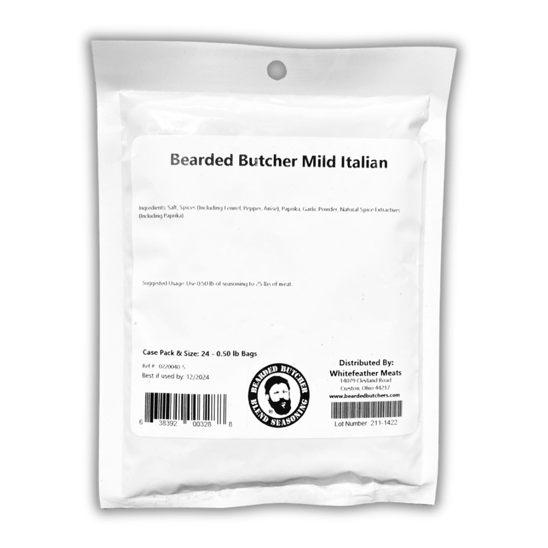 Bearded Butchers Mild Italian Seasoning , Case Of 24 (8 Oz) – Seasons Up To 25 Lbs Of Meat – Classic Blend With Fennel, Paprika
