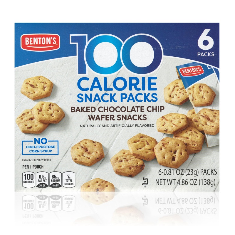 Bentons 100 Calorie Baked Wafer Snack Packs (1 Box, Chocolate Chip)