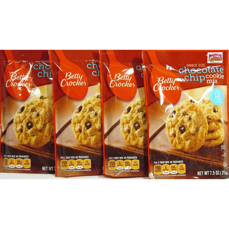 Betty Crocker Snack Size Chocolate Chip Cookie Mix 8.5Oz – 4 Packs