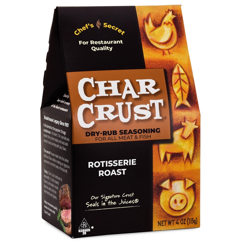 Char Crust Dry-Rub Seasoning, Rotisserie Roast, For Chicken, Prime Rib, Roasts And Potatoes, 4-Ounce (Pack Of 1)