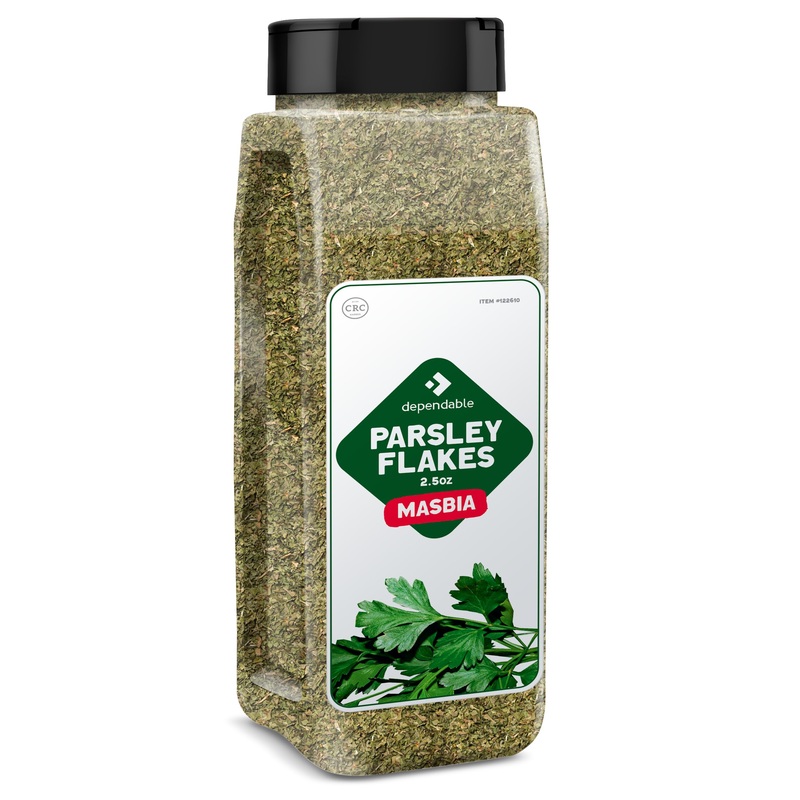 Dependable Foods Parsley Flakes – 2.5 Oz. Jar – Kosher, Natural Dried Parsley Seasoning For Chefs, Restaurants – Curly Parsley –