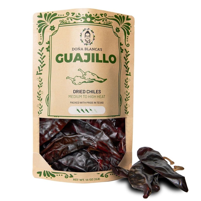 Doa Blanca – Dried Guajillo Chiles 1Lb – Premium Dried Chiles – Chile For Mole, Salsas, And Tamales – 100% Natural – Resealable