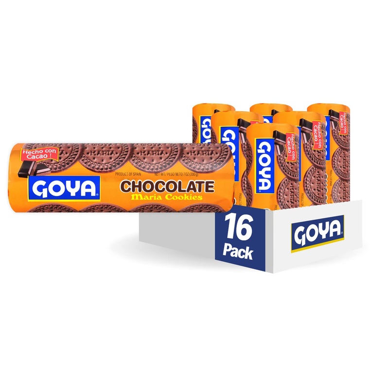 Goya Foods Maria Cookies Chocolate, 7 Ounce (Pack Of 16)