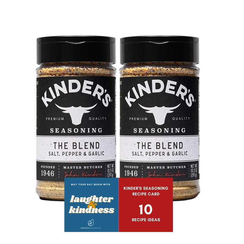 Kinders The Blend Seasonings Bundle – Two Xl 10.5-Ounce Bottles + 10 Recipe Ideas + Fridge Decal, Great For Grilling Meats & Mor