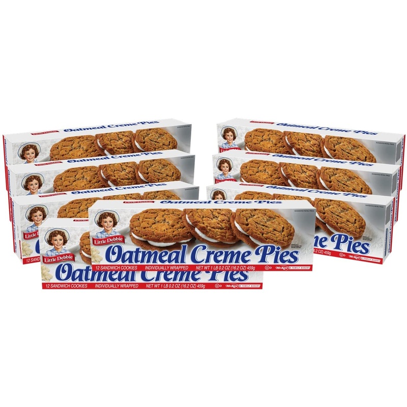 Little Debbie Oatmeal Creme Pies, 96 Individually Wrapped Sandwich Cookies (8 Boxes)