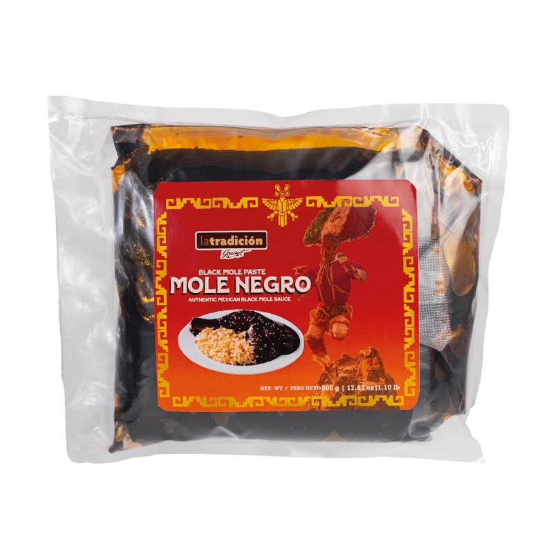 Mole Negro, La Tradici  N, Authentic Mexican Mole Sauce, Black Mole Paste, Mexican Gourmet Artisanal Product (17.6 Oz)