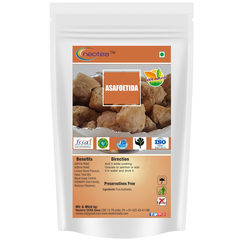 Neotea Organic Asafoetida | Pure Organic Hing | 300 Gm (10.58 Oz) | Hengu Ingu Kayam And Ting Whole | 100% Pure And Organic Food