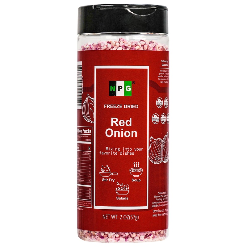 Npg Freeze-Dried Red Onion 2 Oz, Chopped & Diced Dehydrated Onion, Non-Gmo, No Additives, Sweet & Crunchy, Ready To Use For Cook