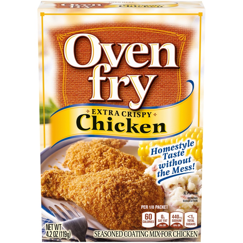 Oven Fry Seasoned Coating Mix, Extra Crispy Chicken, 4.2-Ounce Boxes (Pack Of 10)