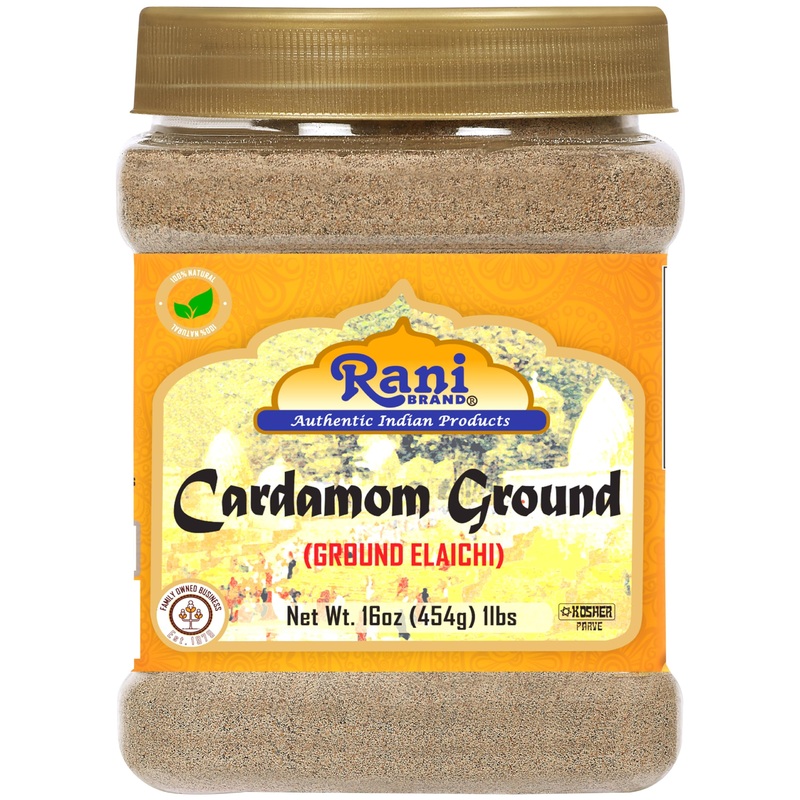 Rani Cardamom (Elachi) Ground, Powder Indian Spice 16Oz (1Lb) 454G Pet Jar ~ All Natural | No Color Added | Gluten Friendly | Ve