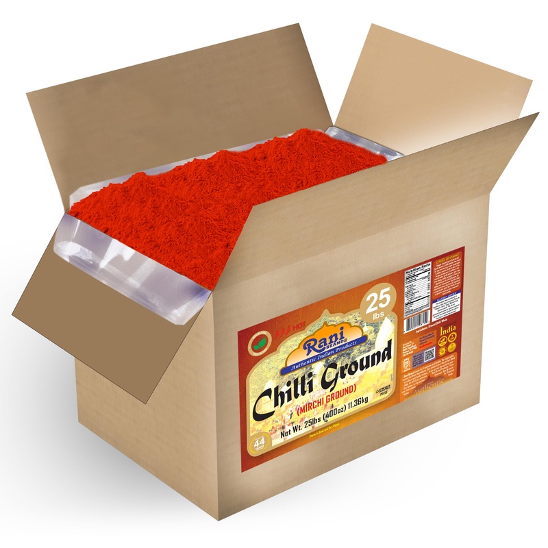 Rani Chilli Powder (Mirchi) Ground Indian Spice 400Oz (25Lbs) 11.36Kg Bulk Box ~ All Natural | Salt-Free | Vegan | No Colors | G