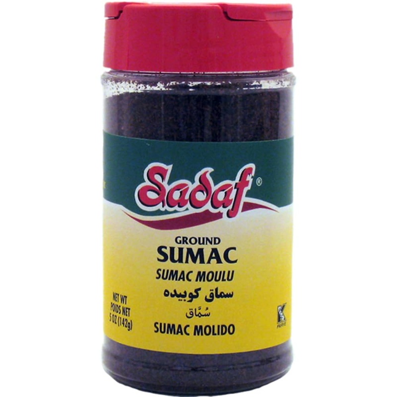 Sadaf Sumac Spice Ground – Pure Sumac Seasoning Powder – Kosher – Persian Spice – Medium Ground (5 Oz)
