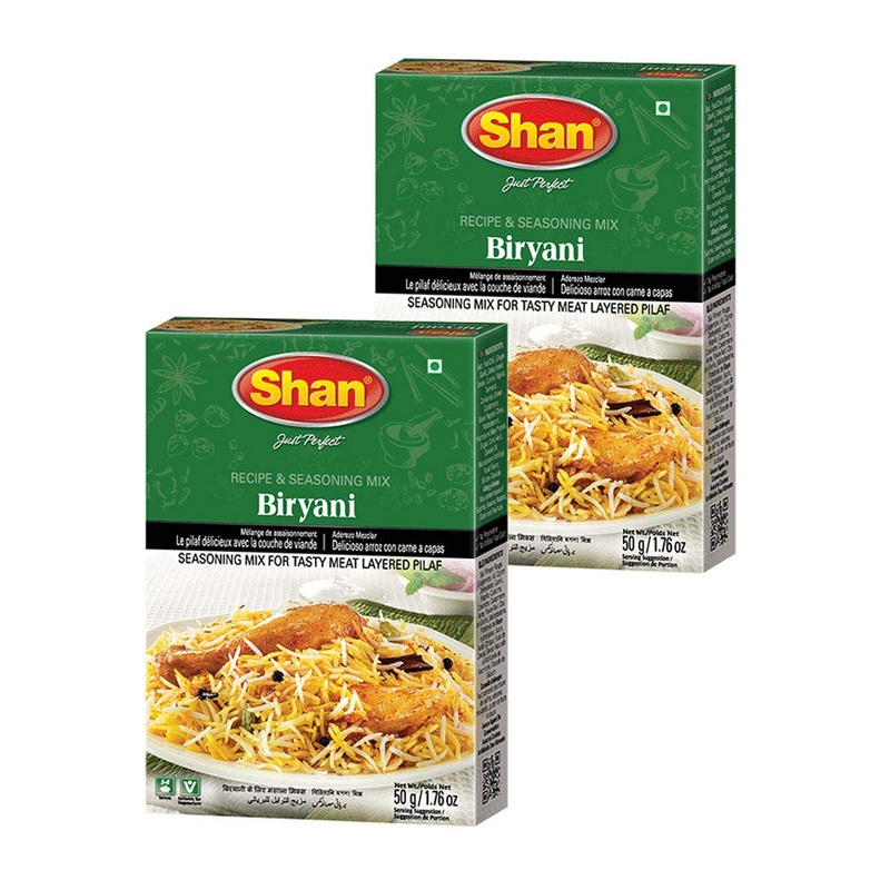 Shan Biryani Masala Seasoning Mix (50G) – Authentic Spice Packets For Flavorful Layered Rice Pilaf – Perfect For Chicken, Meat &