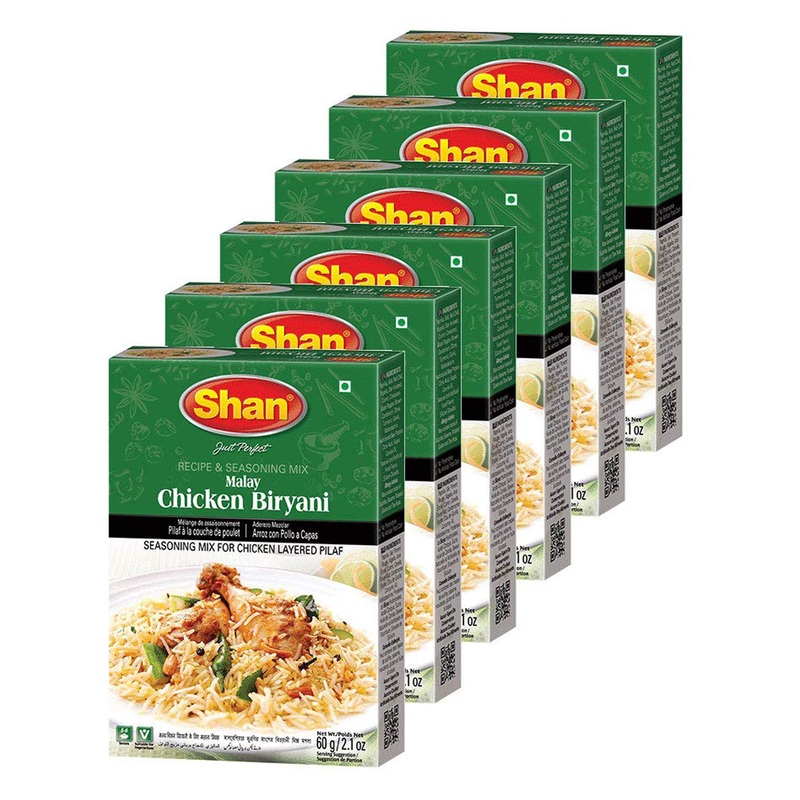 Shan Malay Chicken Biryani Seasoning Mix (60G) – Authentic Indian Biryani Flavor, Premium Spice Blend For Chicken Layered Pilaf,