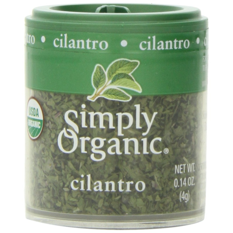 Simply Organic Cilantro Leaf Cut & Sifted Certified Organic, 0.14-Ounce Containers (Pack Of 6)