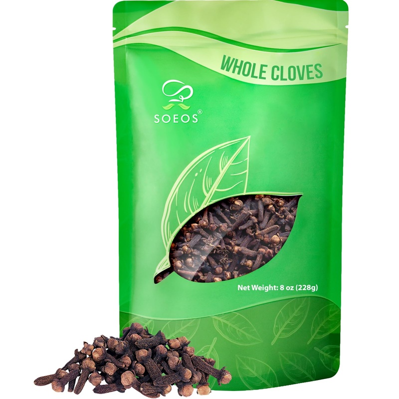 Soeos Whole Cloves 8 Ounce, Premium Quality Fresh Hand Picked Cloves Whole, Great For Foods And Tea, Clove Pomander Balls & Potp