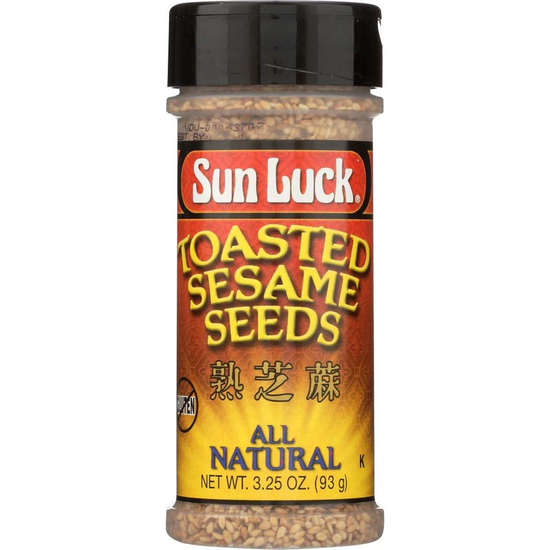 Sun Luck Toasted Sesame Seeds All Natural Gluten Free 3.25 Ounces (3 Pack)