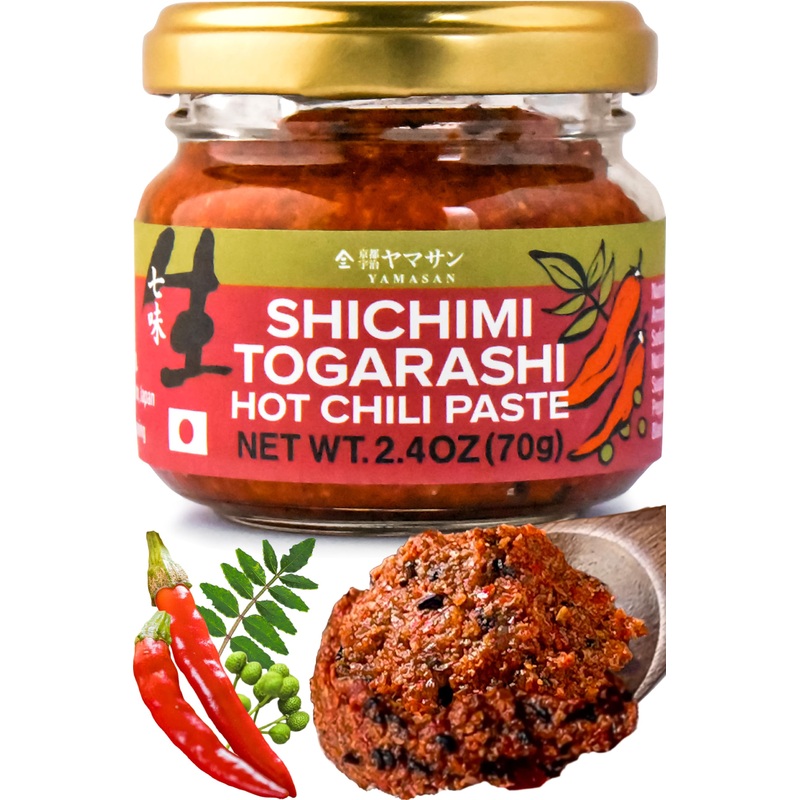 Yamasan Kyoto Uji Japanese Shichimi Togarashi Hot Chili Paste, Aromatic Spicy And Umami Seasoning, Togarashi Seasoning, No Addit