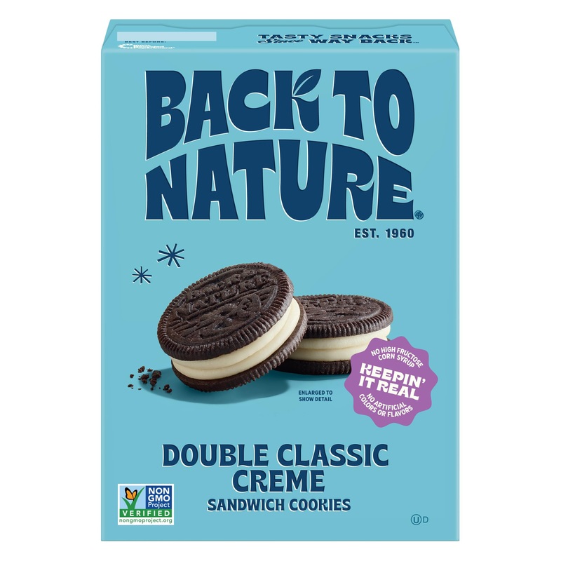 Back To Nature – Double Classic Creme Sandwich Cookies – Enjoy Our Plant Based Cookies Made With Wheat Flour – Vegan & Non-Gmo –