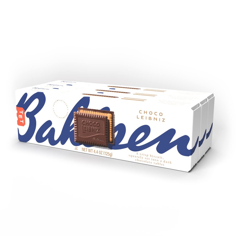 Bahlsen Choco Leibniz Dark Cookies (3 Boxes) – Leibniz Butter Biscuits Topped With A Thick Layer Of German Chocolate – 4.4 Oz Bo