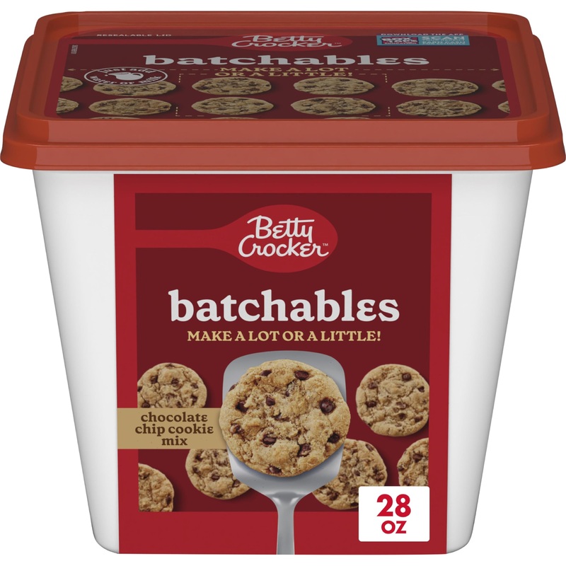 Betty Crocker Batchables Chocolate Chip Cookie Mix, Mix And Bake 4 To 24 Per Batch, 28 Oz. (Packing May Vary)