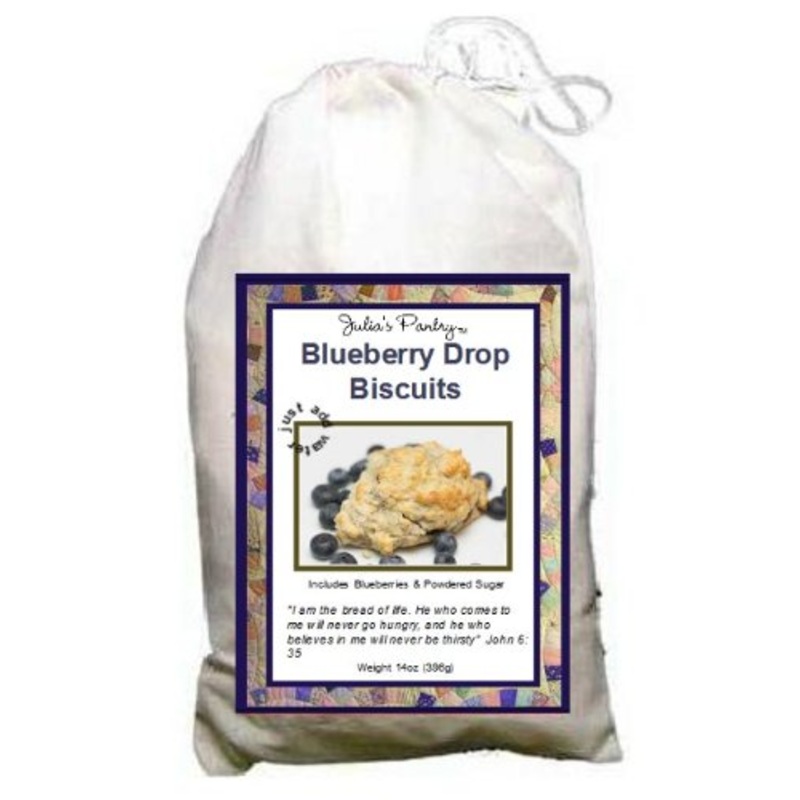 Blueberry Biscuits In Cloth Gift Bag (With Blueberries)