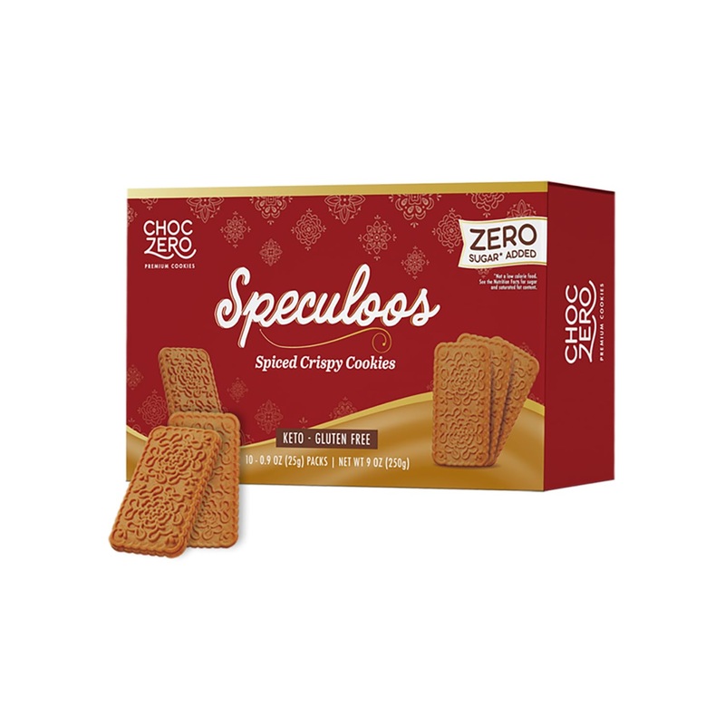 Choczero Speculoos Cookies, Gluten Free, No Added Sugar, Spiced Windmill Keto Cookie, 30 Cookies Per Box, 9 Ounce (Pack Of 1)