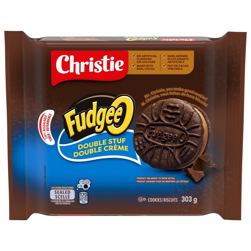 Christie Double Stuf Chocolate Cookies, 303G/10.68Oz, Imported From Canada