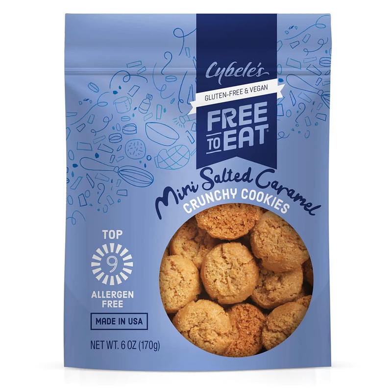 Cybeles Free To Eat Gluten-Free & Vegan Mini Cookies – Plant-Based – Dairy, Soy, & Nut Free – Crunchy Cookie – School Safe Snack