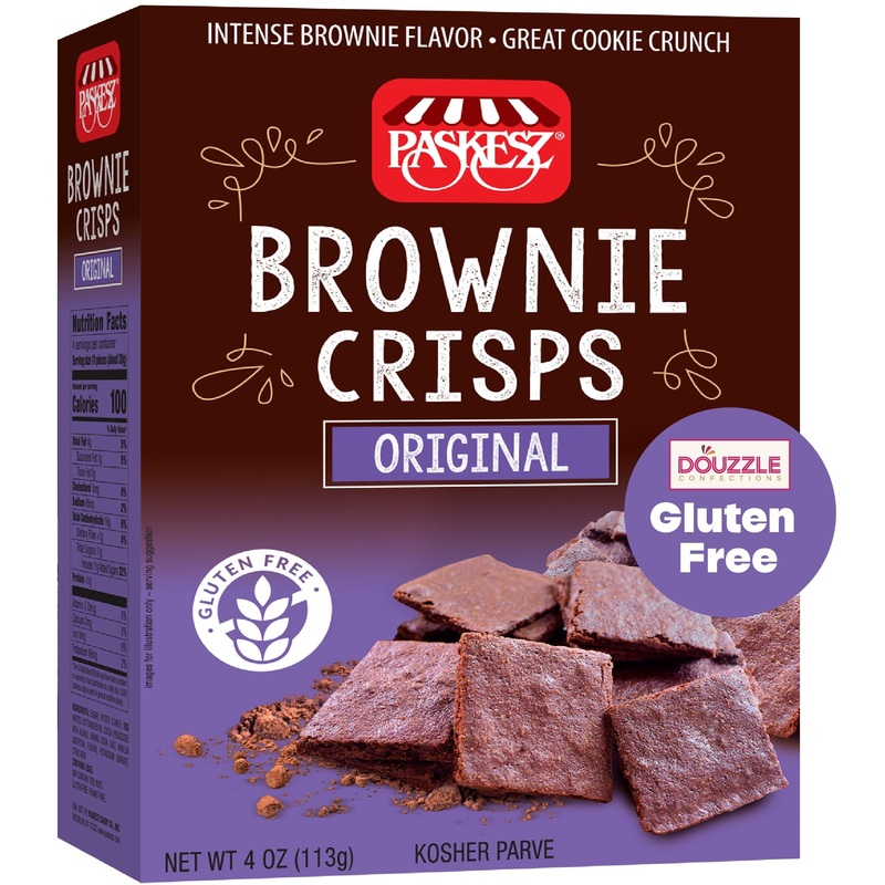 Douzzle Gluten Free Cookies, Brownie Crisps Original (4 Oz – Pack Of 1) Non Gebrokts Kosher For Passover Food Snacks –