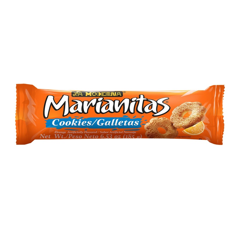 La Moderna, Marianitas Naranja, Orange Cookies, Galletas, Snacks Deliciosos Y Dulces, 6.53 Oz, Pack De 20