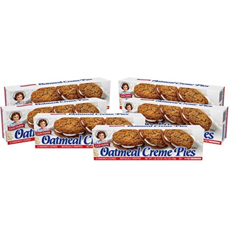 Little Debbie Oatmeal Creme Pies 12 Count Box (2 Boxes) 16.2 Oz