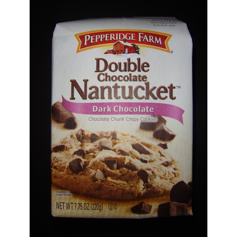 Pepperidge Farm Double Chocolate Nantucket Dark Chocolate Chunk Crispy Cookies 7.75 Oz. (Pack Of 4)
