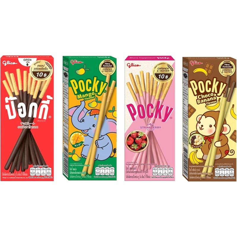 Pocky Variety Pack (Set Of 4 Flavours: Original Chocolate (22G), Strawberry (21G), Choco Banana (25G) & Mango Flavour (25G) Japa