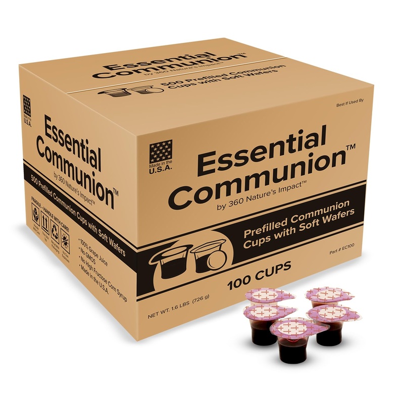 Prefilled Communion Cups And Wafer Set For Holy Eucharist Celebration In Hospitals, Summer Camps & More, Box Of 100, Made With C