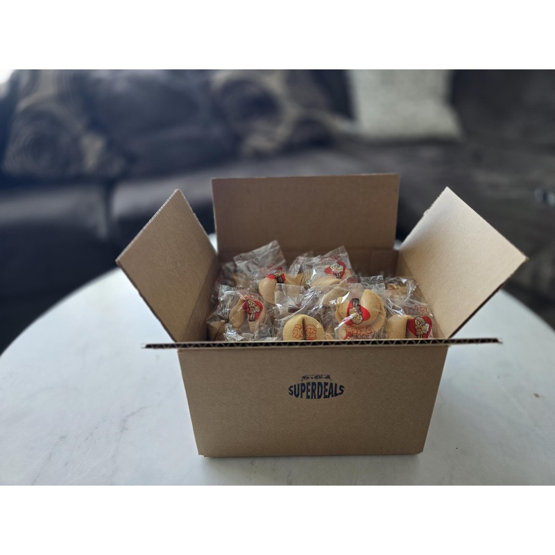 Premium Usa Baked Fortune Cookies In A Convenient 100-Pack, Bundled By Superdeals, Individually Fresh Crispy Wrapped Fortune Coo