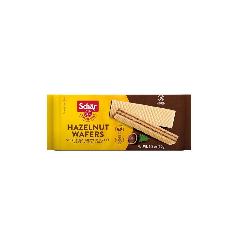 Schr Gluten-Free Hazelnut Wafers, 1.8Oz, 20-Pack – Crisp Wafers With Creamy Hazelnut Filling, Non-Gmo, No Preservatives, Perfect