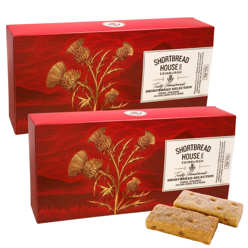 Shortbread House Of Edinburgh Truly Handmade Shortbread Fingers, 8.8Oz Selection Box (Pack Of 2)