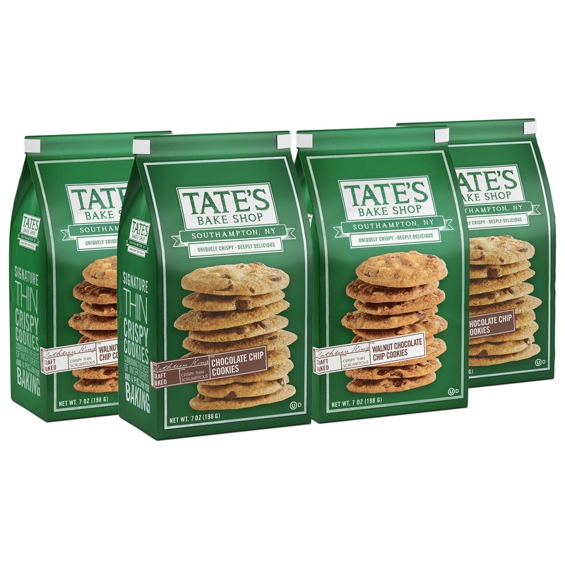 Tate’S Bake Shop Cookies, Variety Pack, 4Count (2 & 2 Walnut Chocolate Chip)
