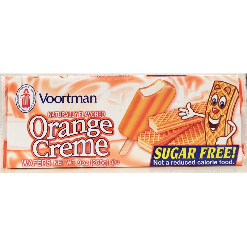 Voortman Sugar Free Orange Creme Wafers Cookies 9 Oz (Pack Of 6)