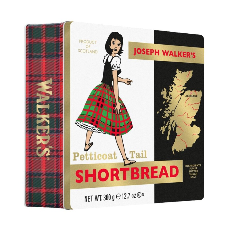 Walkers Kilted Girl Shortbread Cookie Tin – Authentic Shortbread Cookies From Scotland, 4 Petticoat Tails, 12.7Oz