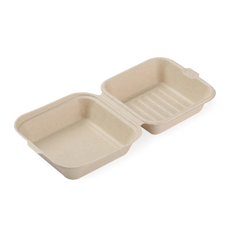 6″ x 6″ x 3″ Bamboo Hamburger Take-Out Containers – 50 Containers