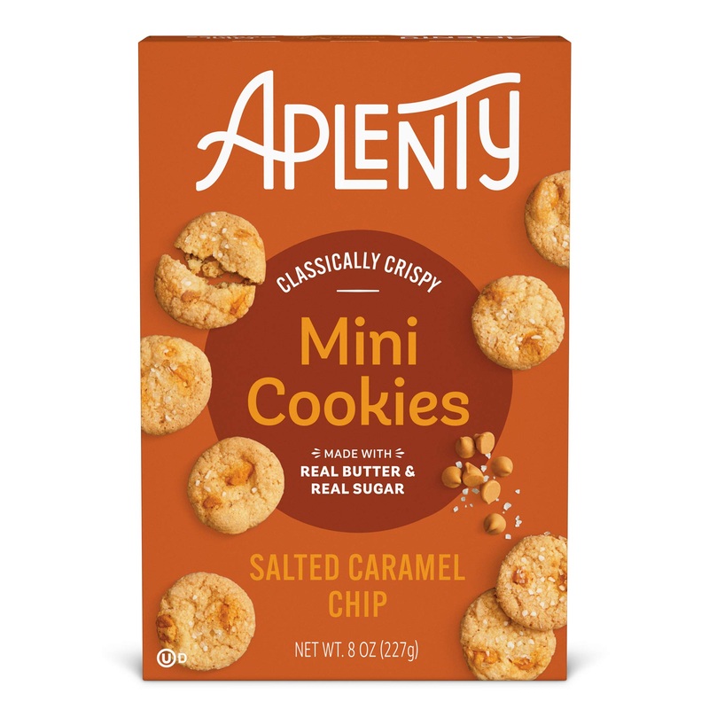 Aplenty, Salted Caramel Chip Mini Cookies, 8 Oz