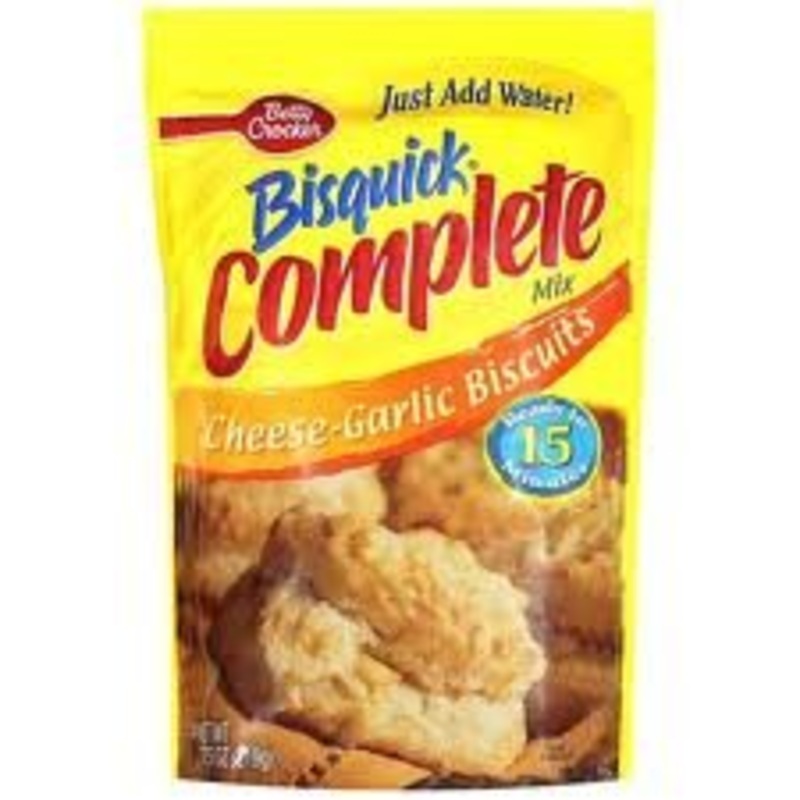 Betty Crocker Bisquick Complete Cheese-Garlic Biscuit Mix, Just Add Water! 7.5 Oz. = 6 To 8 Biscuits (2 Pack)