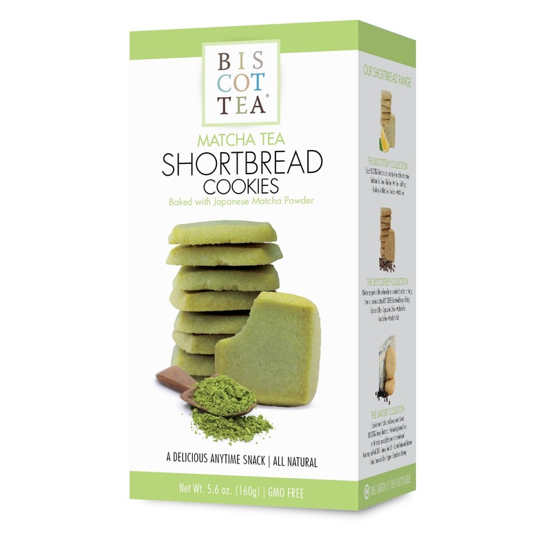 Biscottea Matcha Green Tea Shortbread Cookies (8 Cookies)