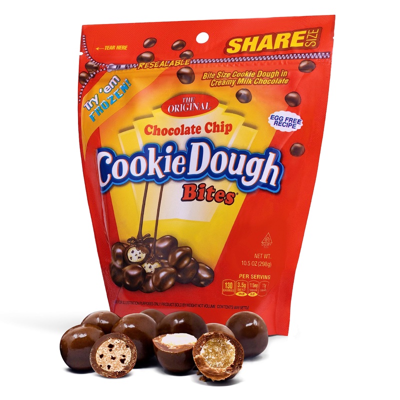 Candylandia Cookie Dough Bites Candy With Raw Edible Cookie Dough In Value Size 10.5 Ounce Bag | Chocolate Chip Flavor | 1 Bag